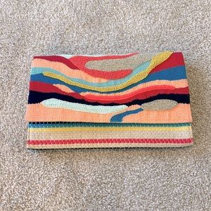 America and Beyond Embellished Convertible Clutch w/ Strap